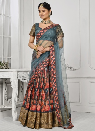 Multi Colour Sangeet Silk Designer Lehenga Choli