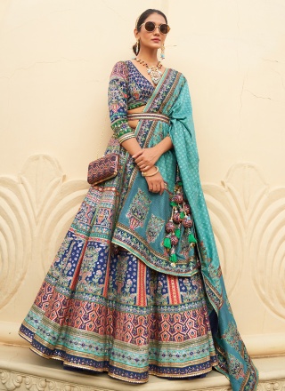 Multi Colour Silk Party Readymade Lehenga Choli