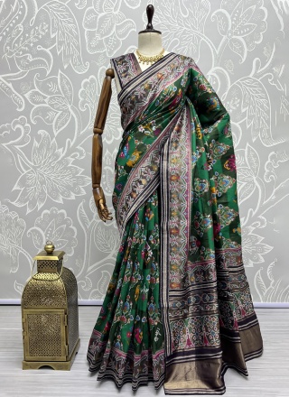 Multi Colour Silk Reception Contemporary Saree