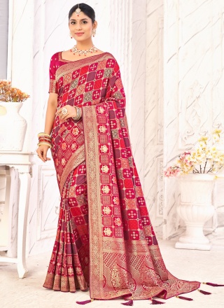 Multi Colour Silk Wedding Trendy Saree