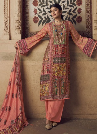 Muslin Multi Colour Digital Print Pakistani Salwar Suit