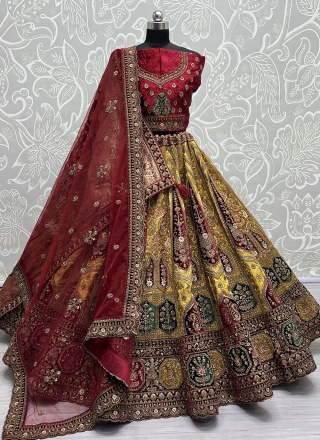 Mustard Silk Bridal Trendy Lehenga Choli