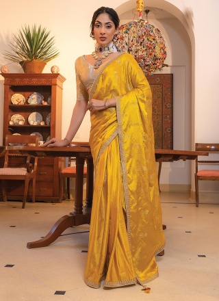 Mustard Wedding Contemporary Saree