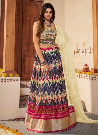 Mystical Silk Digital Print Designer Lehenga Choli