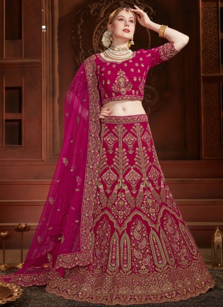 Mystical Velvet Bridal Trendy Lehenga Choli