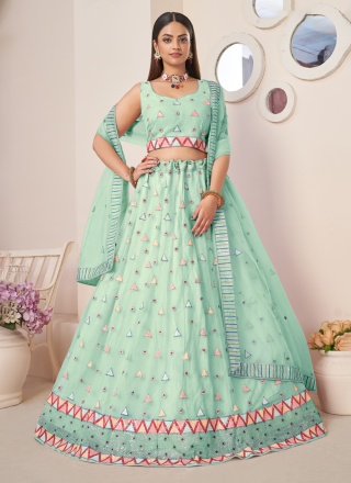 Nice Thread Green Designer Lehenga Choli