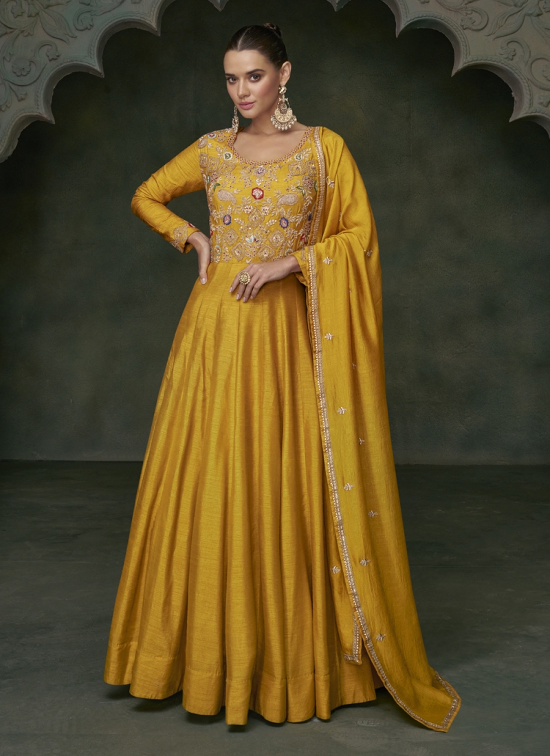 Observable Mustard Embroidered Gown 