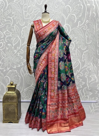 Opulent Weaving Silk Multi Colour Classic Saree
