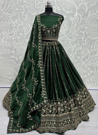 Orphic Green Sangeet Lehenga Choli