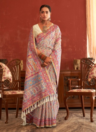 Pashnima Silk Weaving Trendy Saree in Multi Colour