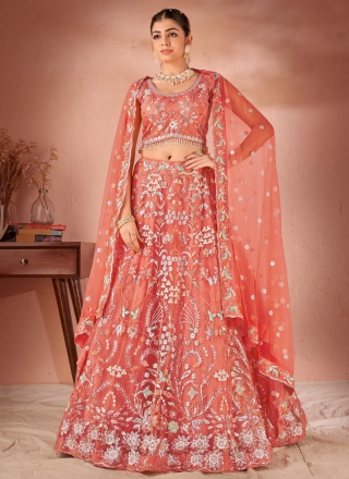 Peach Color Readymade Lehenga Choli