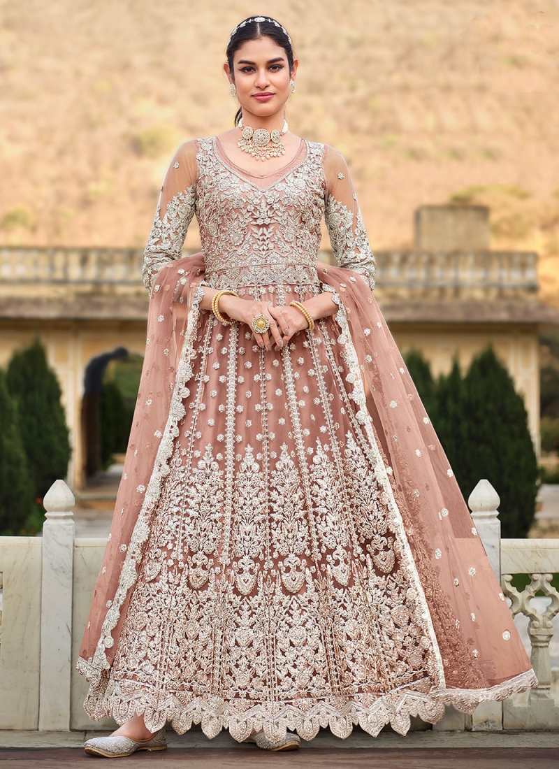 Peach Wedding Designer Salwar Kameez