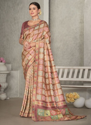 Perfect Tussar Silk Woven Contemporary Style Saree