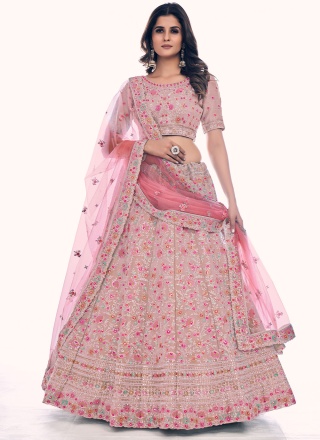 Pink Color A Line Lehenga Choli