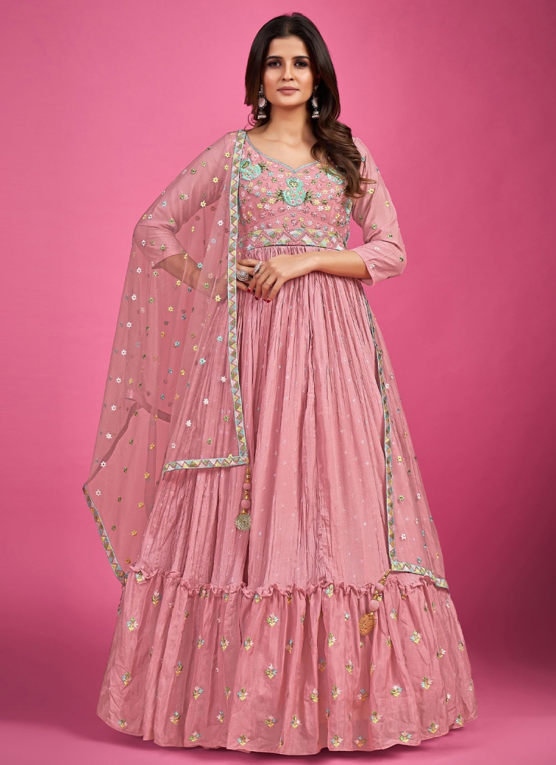 Pink Color Designer Gown