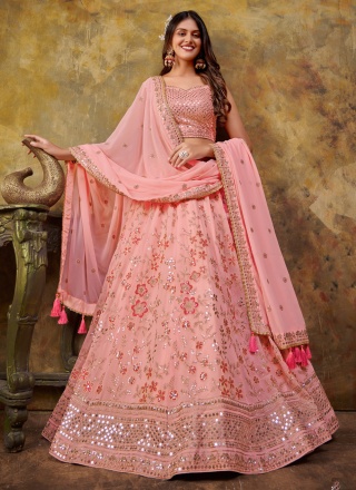 Pink Color Designer Lehenga Choli