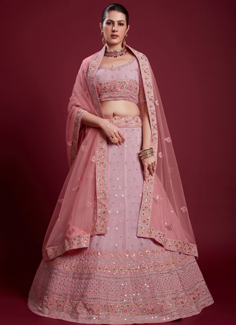 Pink Color Trendy Lehenga Choli