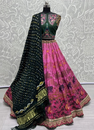 Pink Engagement Lehenga Choli