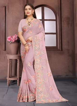 Pink Festival Trendy Saree