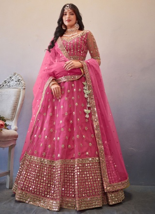 Pink Mirror Trendy Lehenga Choli