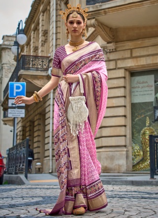 Pink Reception Contemporary Saree