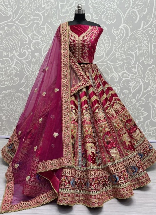 Pink Sequins Designer Lehenga Choli