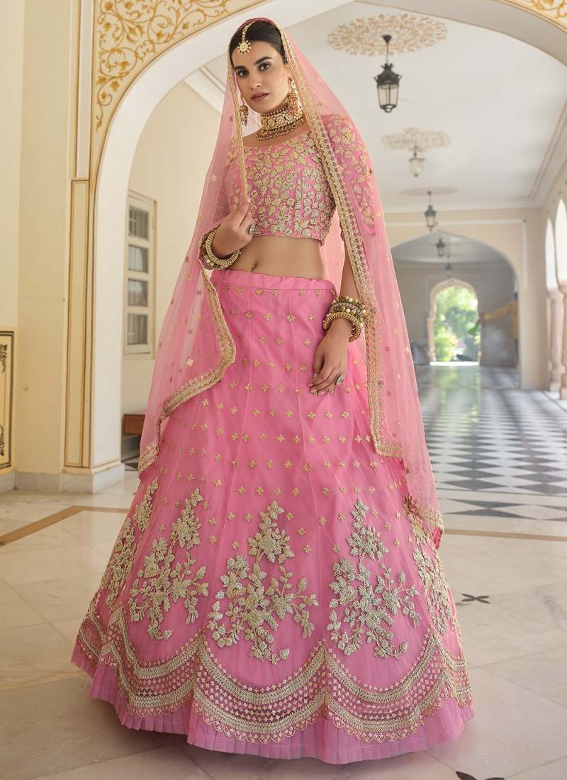 Pink Sequins Lehenga Choli