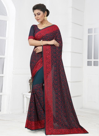 Pleasing Embroidered Classic Saree