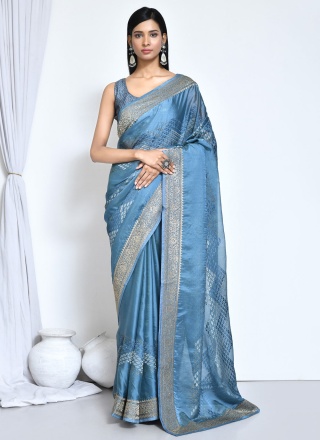 Precious Satin Silk Sangeet Saree