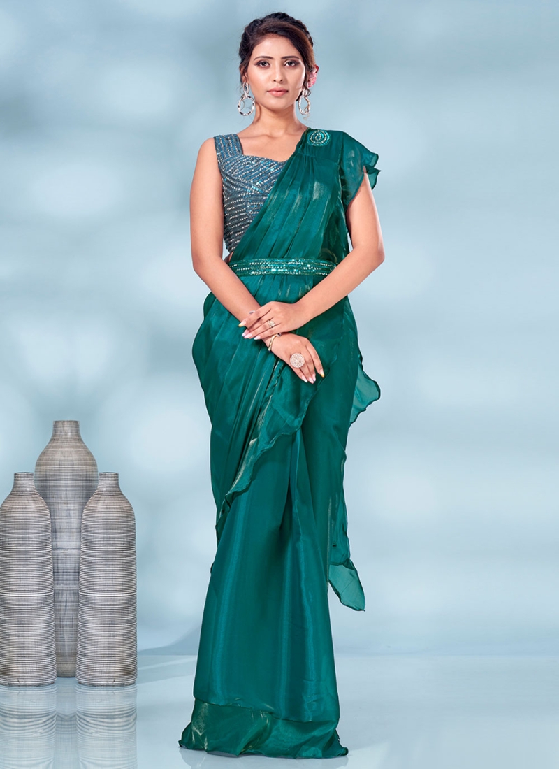 Precious Silk Green Trendy Saree