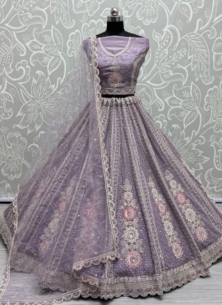 Preferable Violet Designer Lehenga Choli