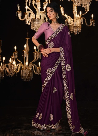 Prominent Embroidered Engagement Trendy Saree