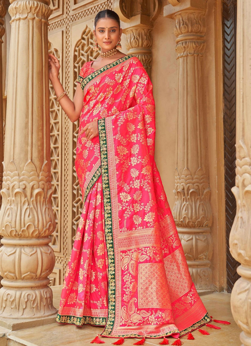 Rani Banarasi Silk Trendy Saree