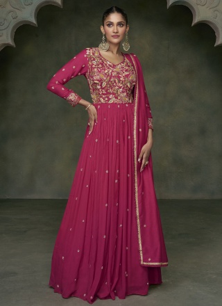 Rani Resham Silk Designer Gown