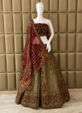 Raw Silk Designer Lehenga Choli