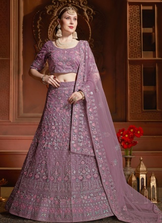 Resplendent Embroidered Net Lehenga Choli