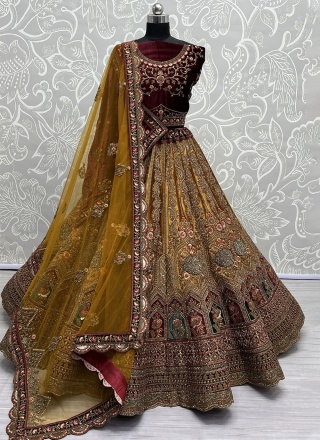 Resplendent Zari Bridal A Line Lehenga Choli