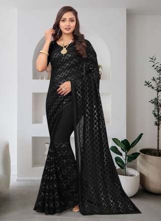 Royal Cutdana Black Trendy Saree