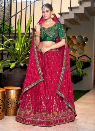 Royal Hot Pink Designer Lehenga Choli