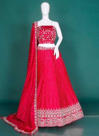 Satin Silk Wedding Designer Lehenga Choli