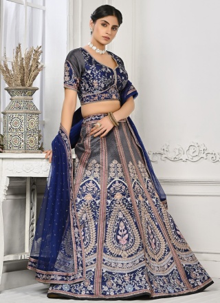 Savory Swarovski Satin Silk Trendy Lehenga Choli