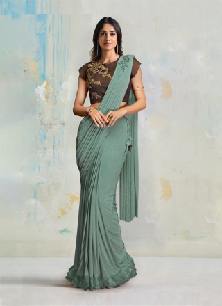 Sea Green Festival Classic Saree