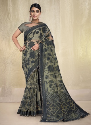 Sea Green Weaving Contemporary Saree