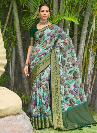 Sensational Digital Print Party Trendy Saree