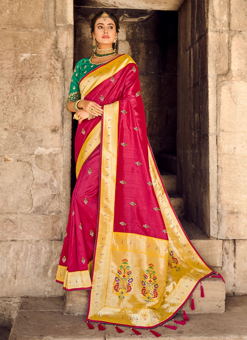 Sensational Rani Ceremonial Traditional Saree