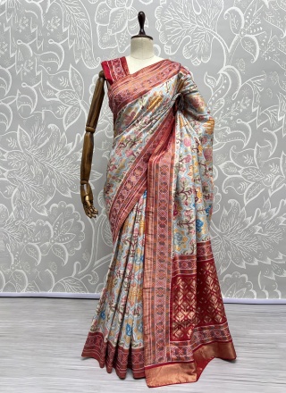 Sensational Weaving Multi Colour Classic Saree