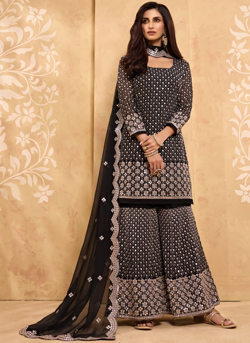 Sensible Embroidered Designer Palazzo Salwar Suit