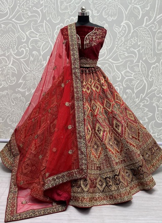 Silk Designer Lehenga Choli in Multi Colour