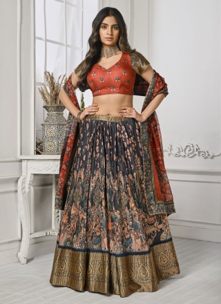 Silk Designer Lehenga Choli in Multi Colour