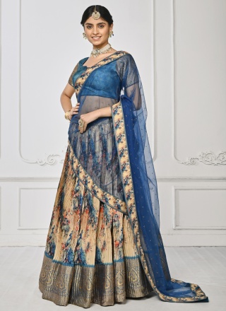 Silk Lehenga Choli in Multi Colour